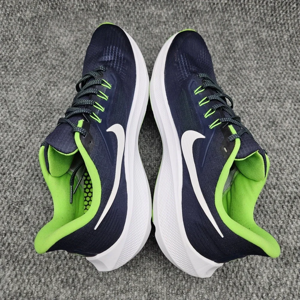 Nike Mens 13 Blue Air Zoom Pegasus 39 Seattle Seahawks NFL Running Shoes Sneaker